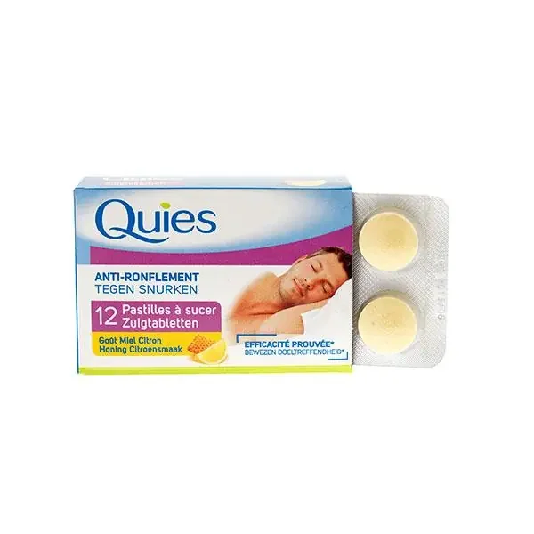 12 pastilles à sucer anti-ronflement miel citron