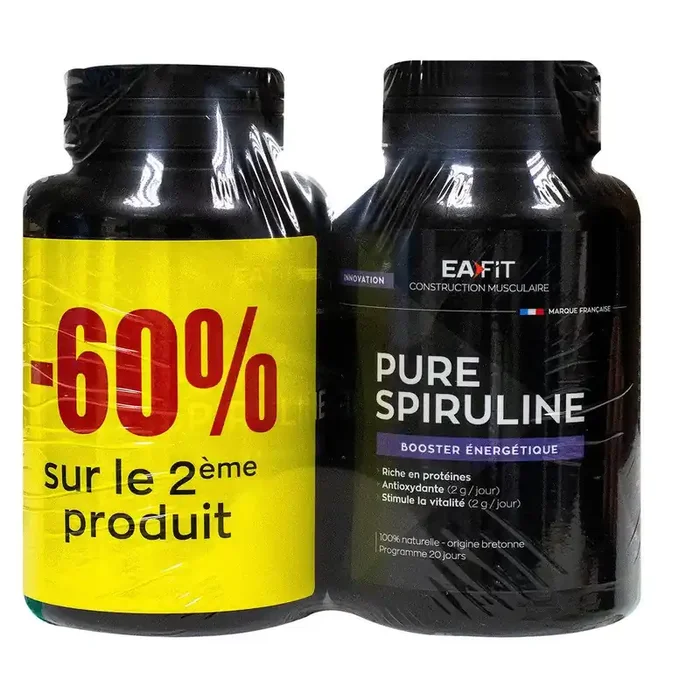 2 pure spiruline booster énergétique 50 comprimés