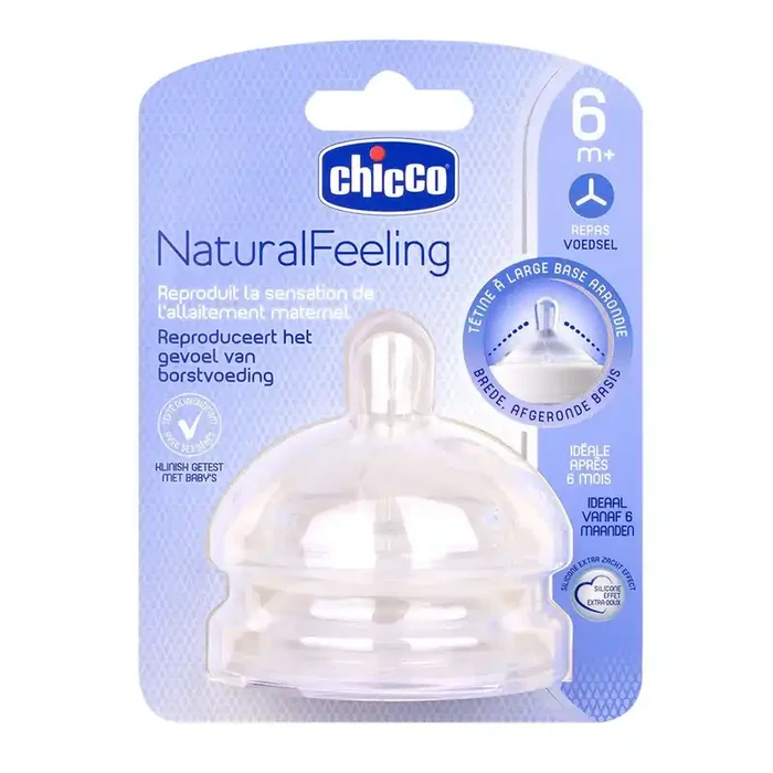 2 tétines débit repas Natural Feeling 6 mois+