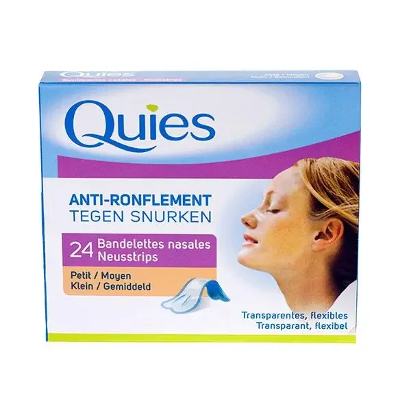 24 bandelettes nasales anti-ronflement petit/moyen