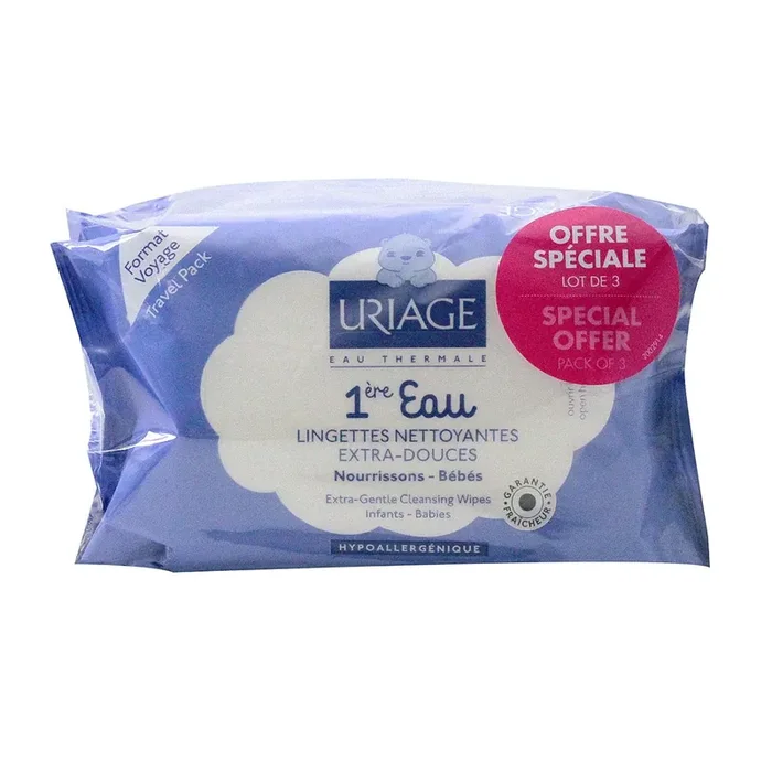 3×25 lingettes nettoyantes extra douces pour bébé 1ère eau