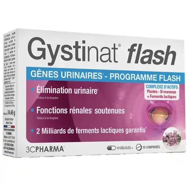 3C Pharma Gystinat Flash 10 Gélules + 10 Comprimés