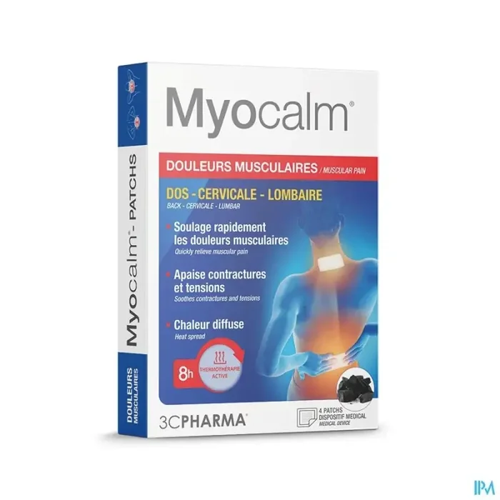 3c pharma myocalm douleurs musculaires patch x4