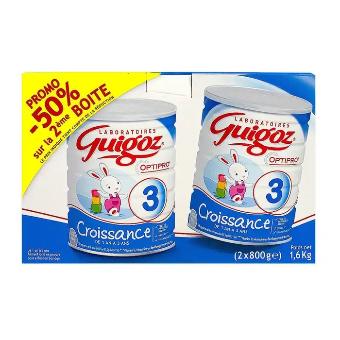 3ème âge Croissance lait 1 à 3 ans 2x800g
