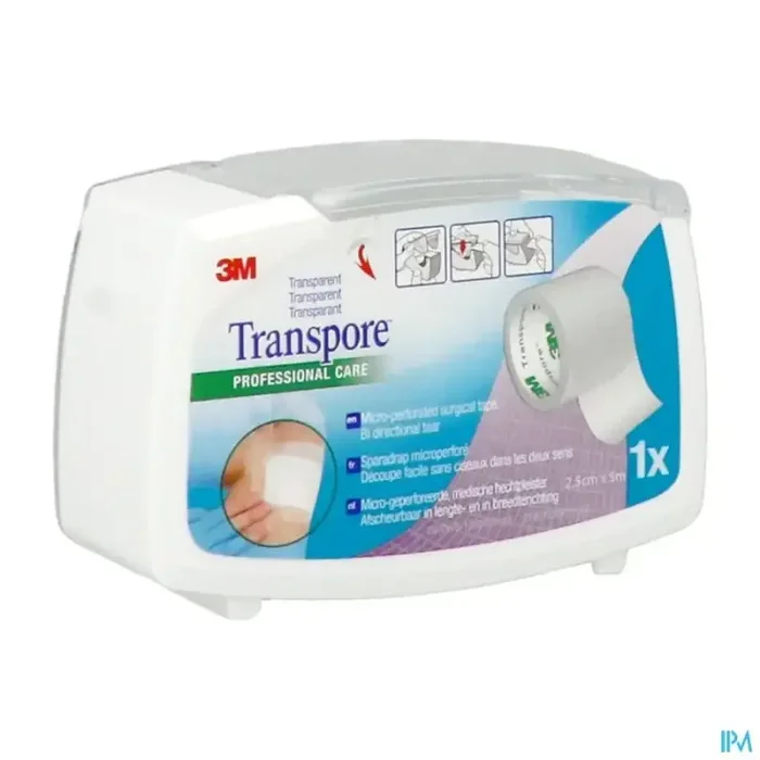3m transpore sparadrap microperfore 25mm x 5m