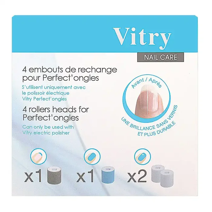 4 embouts de rechange pour Perfect‘ongles