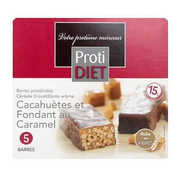 5 Barres de céréales protéinées cacahuètes & caramel