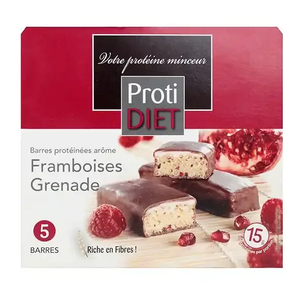 5 Barres protéinées framboise grenades