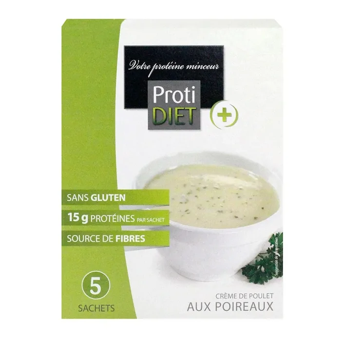 5 Sachets crème de poulet aux poireaux sans gluten