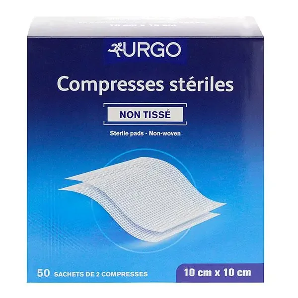 50×2 compresses stériles non tissées 10cmx10cm