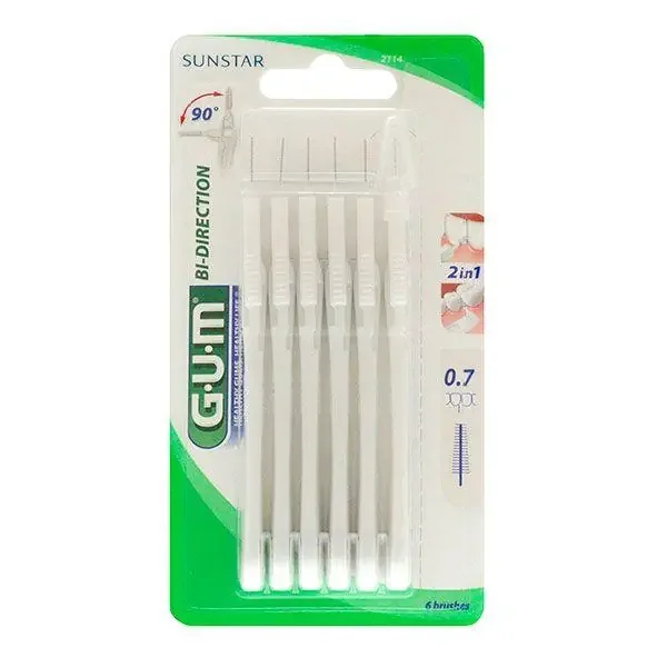 6 brossettes interdentaires bi-direction – 0.7 mm n°2114