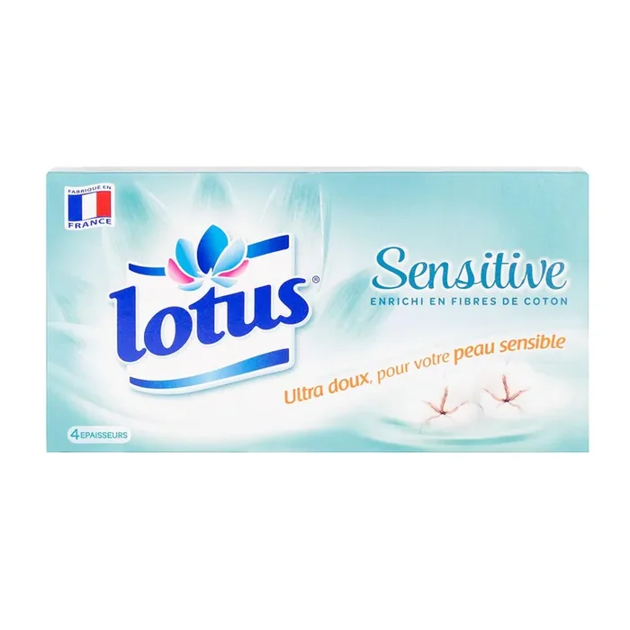 80 mouchoirs Sensitive 4 épaisseurs