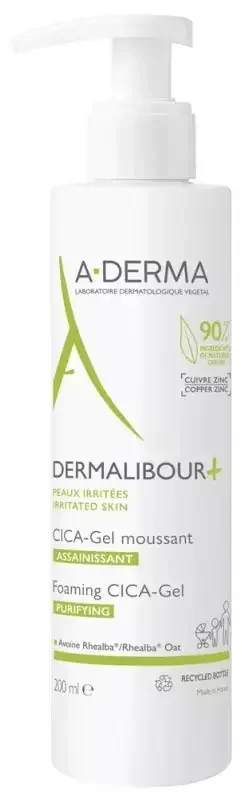 A-Derma Aderma Dermalibour + Cica – Gel Moussant Assainissant 200 ml