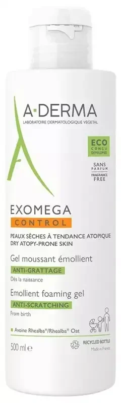 A-Derma Aderma Exomega Gel Moussant Émollient 500 ml