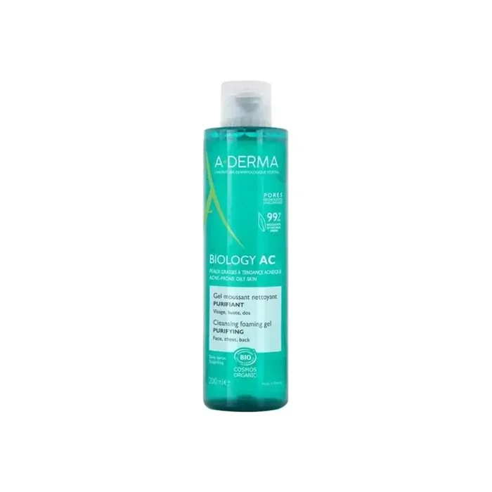 A-Derma Biology AC Gel moussant nettoyant purifiant 200ml