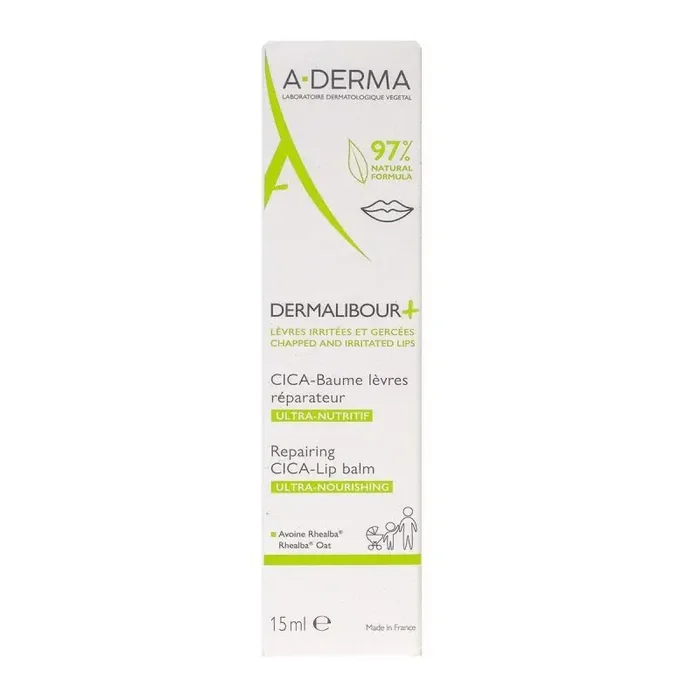 A-derma Dermalibour+ CICA Baume à lèvres réparateur 15ml
