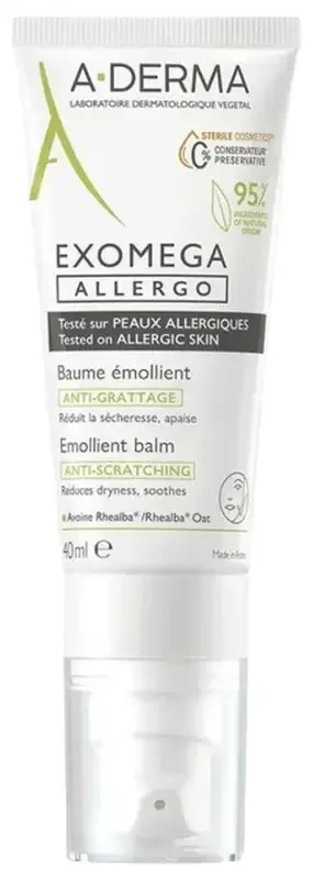 A-Derma Exomega — Allergo – Baume Émollient Cosmétique Stérile 40 ml