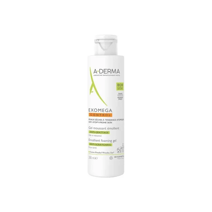 A-Derma Exomega control gel moussant emollient anti-grattage 200ml