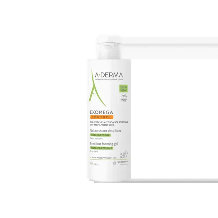 A-Derma Exomega control gel moussant emollient anti-grattage 500ml
