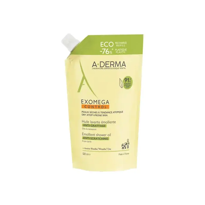 A-Derma Exomega Control huile lavante emolliente eco recharge 500ml