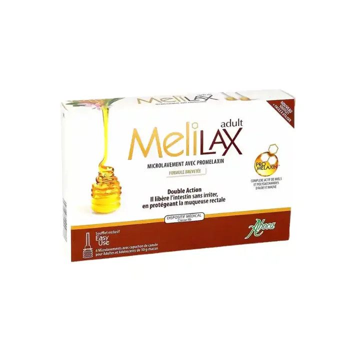 Aboca melilax adultes/adolescents 6 microlavements avec promelaxin x10g