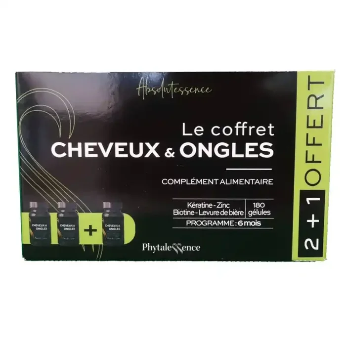 ABSOLUTESSENCE LE COFFRET CHEVEUX et ONGLES 180 GELULES PHYTALESSENCE