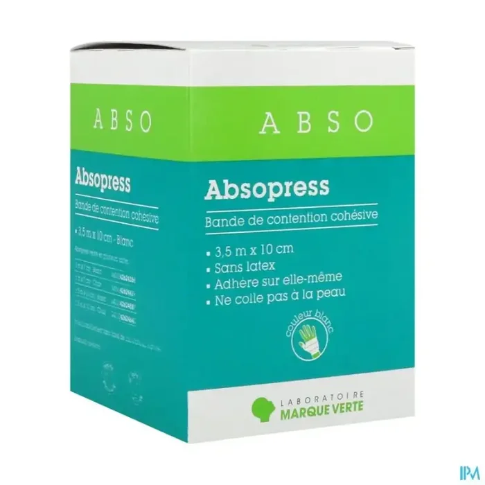 Absopress bande de contention cohesive blanc 3m5 x 10cm