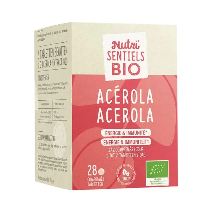 Acérola Bio 28 comprimés Nutri‘sentiels Energie et immunité Nutrisante