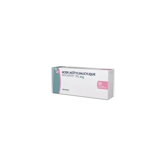 Acide acetylsalicylique biogaran 75mg comprimé gastroresistant 30