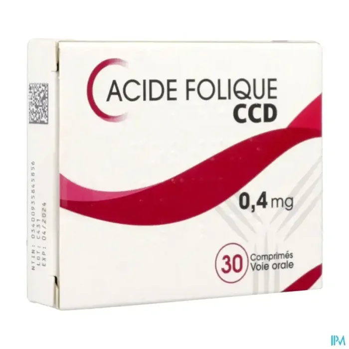 Acide folique ccd 0mg4 comprimé 30