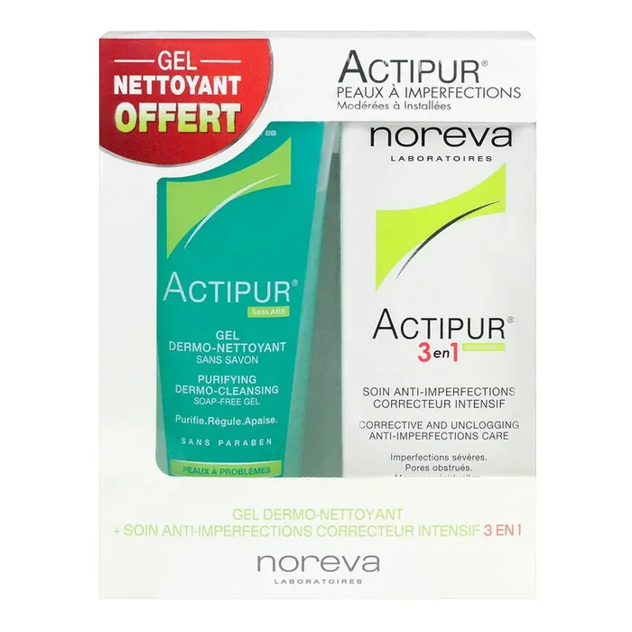 Actipur soin 3 en 1 + gel nettoyant offert