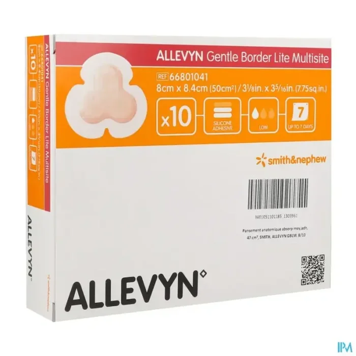 Allevyn gentle border lite mult pansement 8cm x 8cm4 10