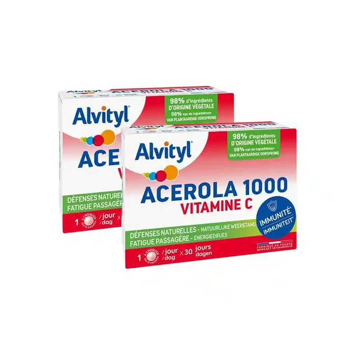 Alvityl acerola 1000 vitamine C lot de 2×30 comprimes