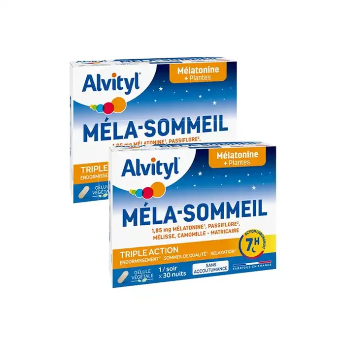 Alvityl Mela-Sommeil triple action lot de 2 x 30 gelules