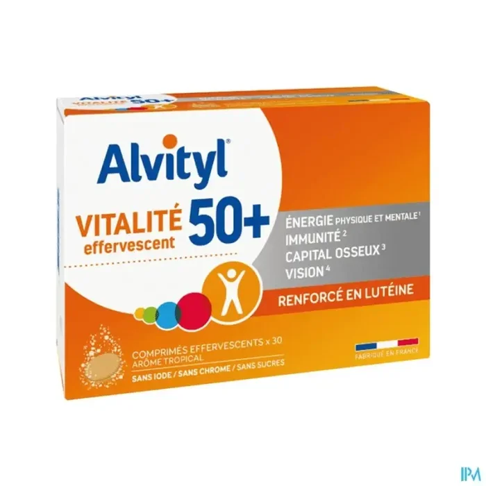 Alvityl vitalite 50+ comprimé effervescent sans sucre 30