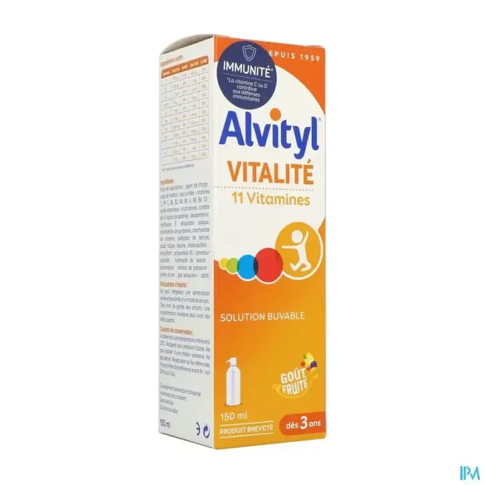 Alvityl vitalite solution multivitaminee enfant 150ml