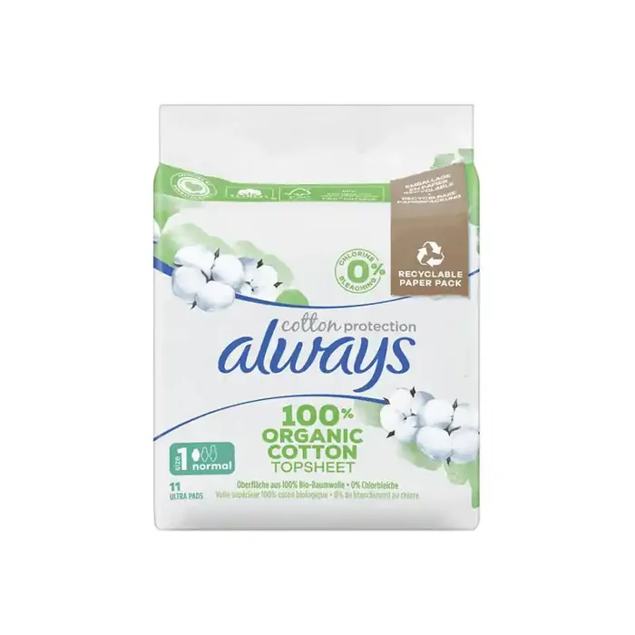 Always Cotton Protection 11 taille 1 Normal 11 serviettes hygieniques