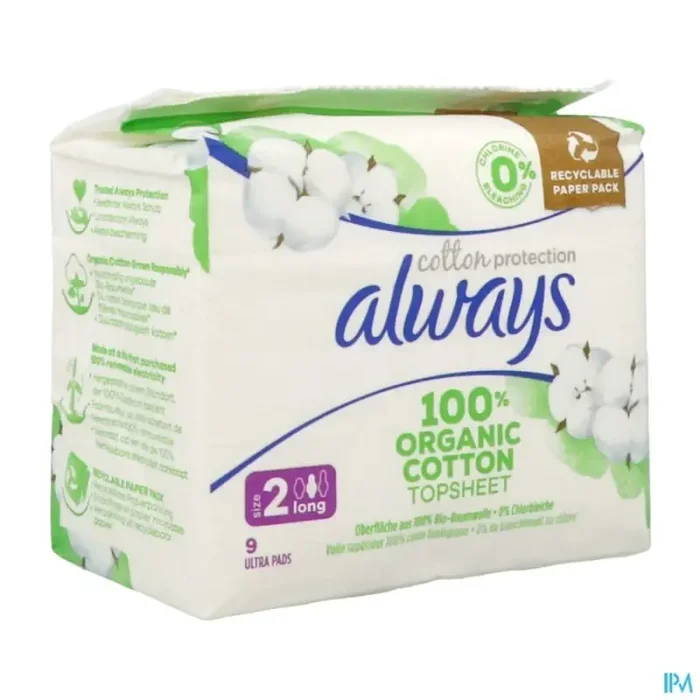Always cotton protection serviette long plus 9