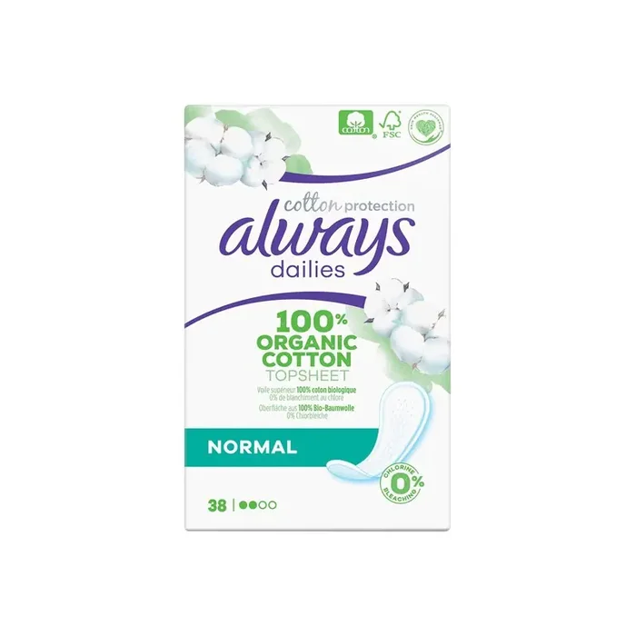 Always Dailies Cotton Protection Normal 38 protege-slips