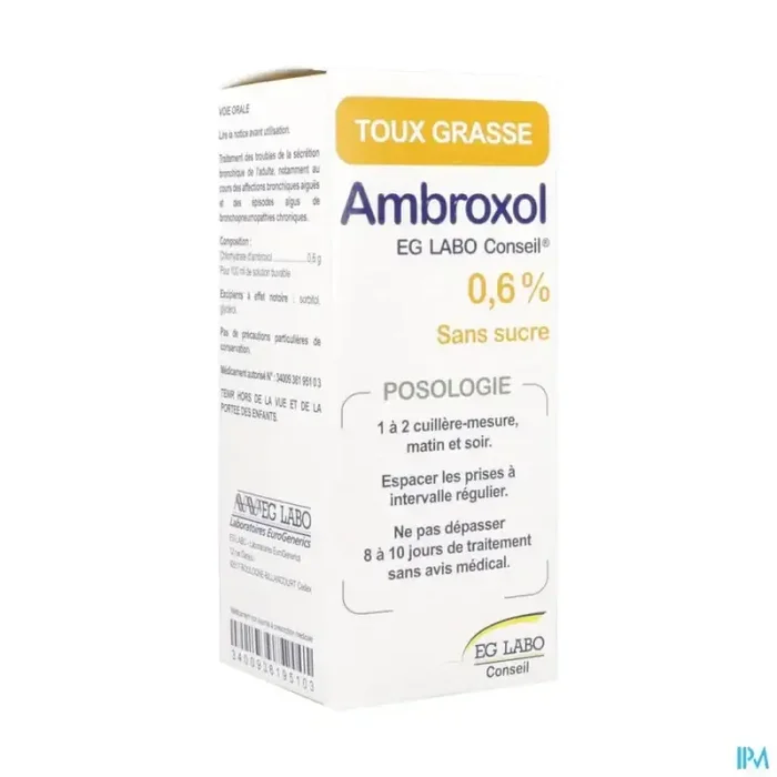Ambroxol eg labo conseil 0.6% solution buvable 150ml