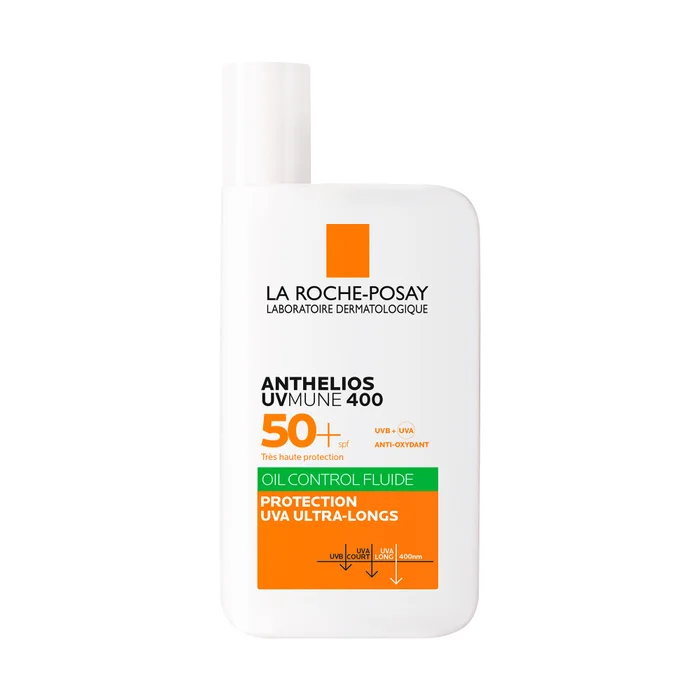Anthelios UVMune 400 SPF 50+ – Fluide Solaire Anti-Brillance – Peau Mixtes à Grasses 50 ml