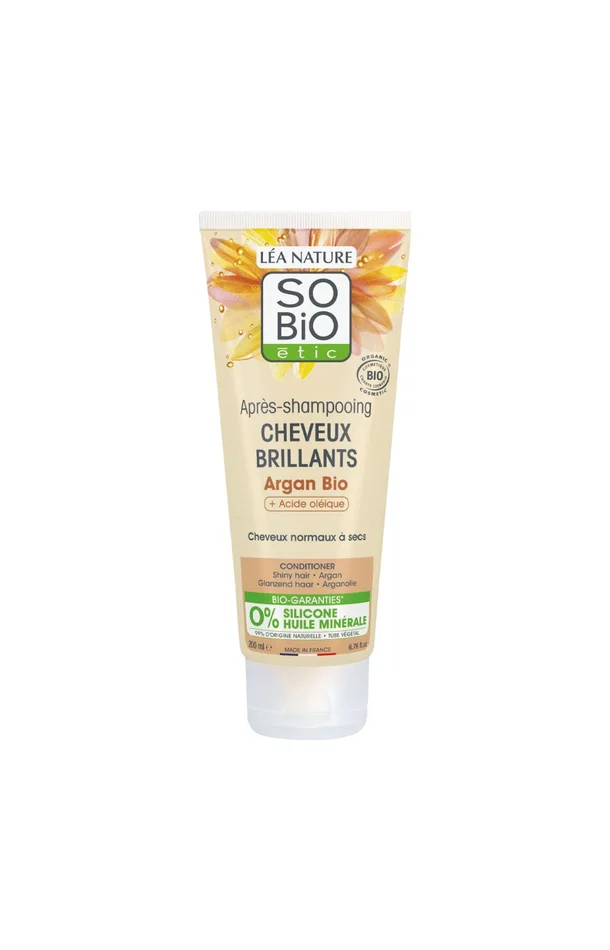 Après-shampoing à l’huile d’argan bio – Cheveux normaux à secs – 200 ml