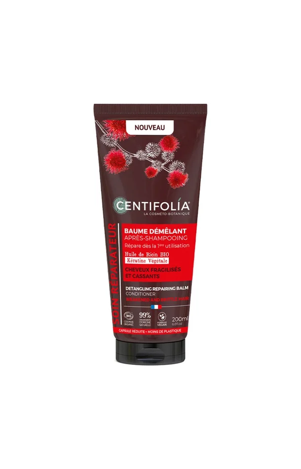 Après-shampoing démêlant bio – Huile de ricin – Cheveux fragilisés
