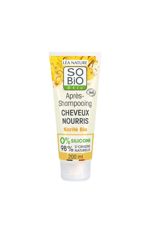 Après-shampoing nourrissant bio – Karité – Cheveux secs à très secs – 200 ml