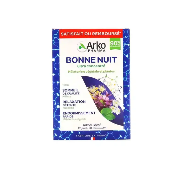 ARKOFLUIDES MELATONINE BONNE NUIT 20 AMPOULES ARKOPHARMA