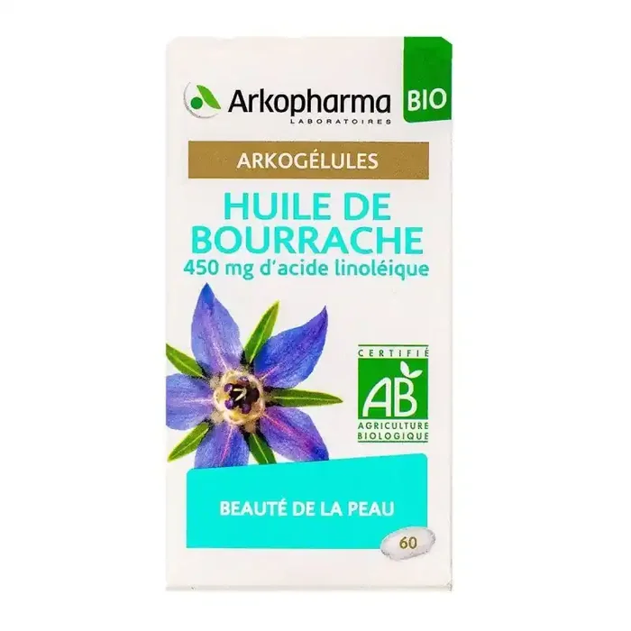 Arkogélules Huile de Bourrache Bio Boite de 60 gélules