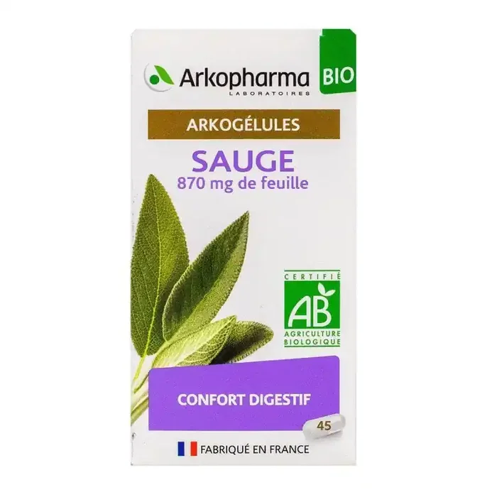Arkogélules Sauge Bio Boite 45 gélules