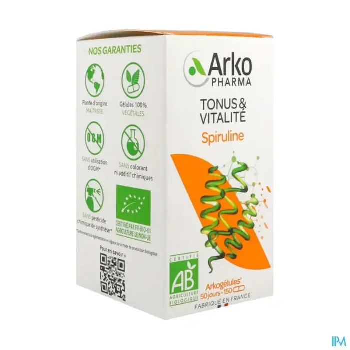 Arkogélules spiruline bio caps 150