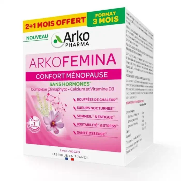 Arkopharma Arkofemina Confort Ménopause Boite de 3 mois – 180 gélules