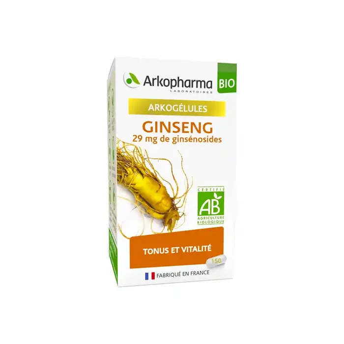 Arkopharma arkogelules ginseng bio 150 gelules